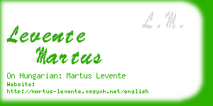 levente martus business card